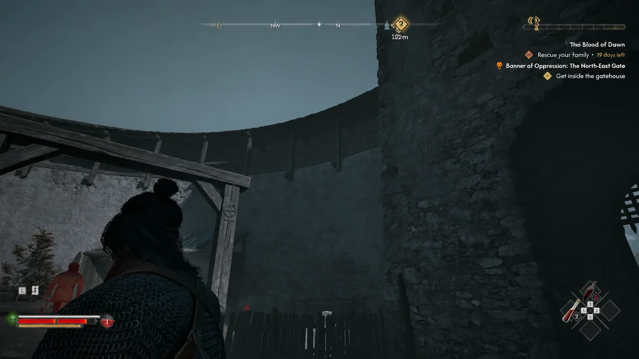 A Svartrau gatehouse approach for the Brencis banner activity; the rope interaction is inside.