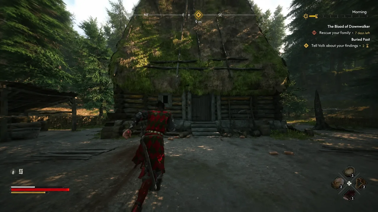 Volk's hut during the report-findings objective, before the final return visit.
