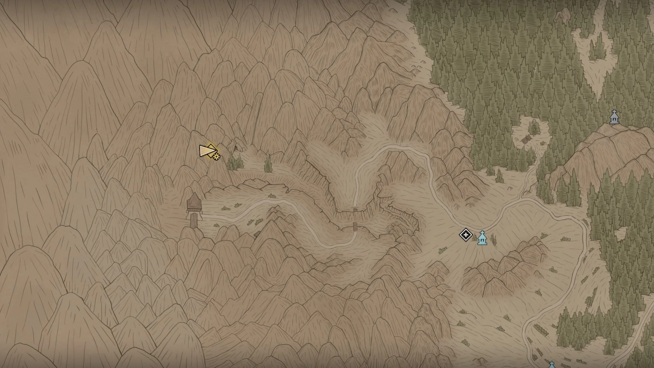 Cycle of Ruin location at the west end of Cursed Chasm