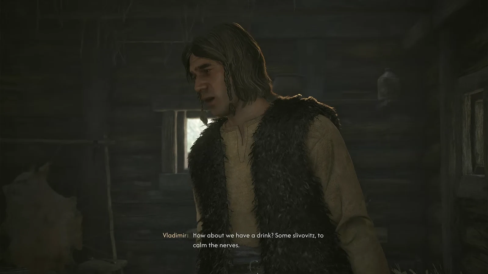 Vladimir's dialogue after the confrontation; this frame is not the crucifix choice menu.