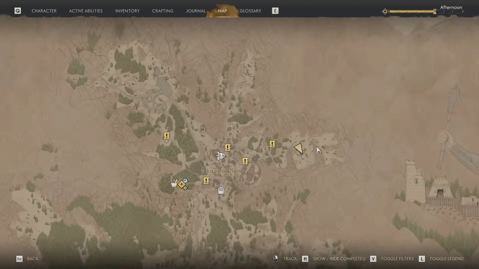 Laslea Glen treasure route map