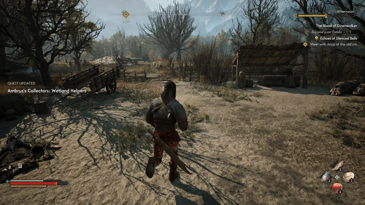 Quest update names Wetland Helpers; no completion counter is visible.